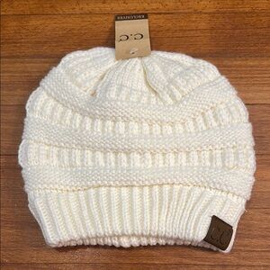 C.C Cream Knit Beanie